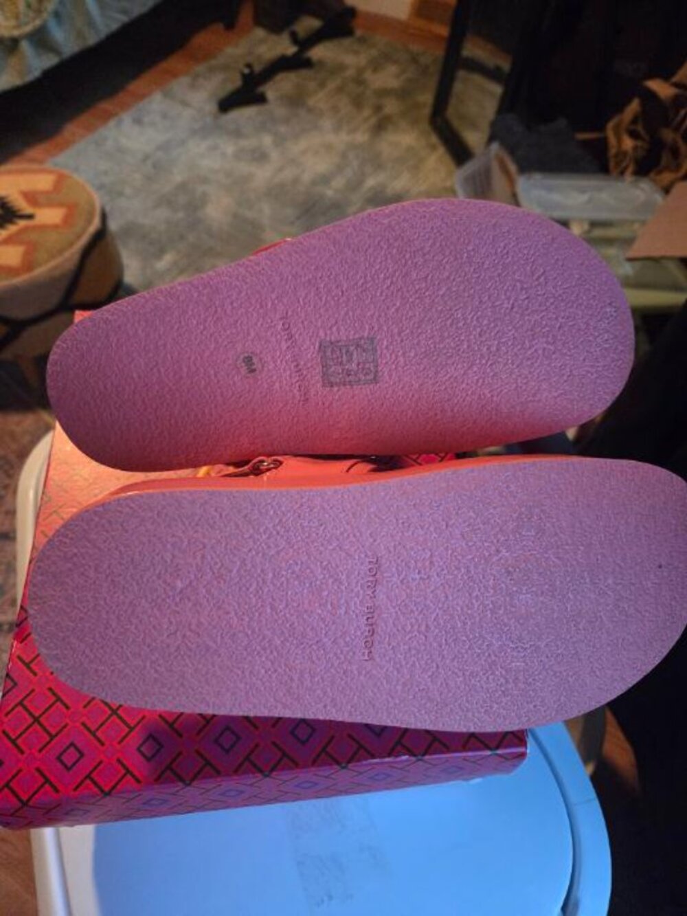Tory Burch Kira Leather Sport Sandals, Coral Crush - Picture 4 of 5